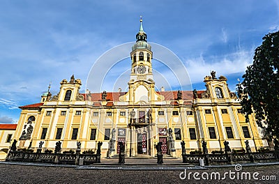Prague, Czech Republic - October 12, 2017: The Prague Loreto is a remarkable Baroque historic monument, a place of pilgrimage with Editorial Stock Photo