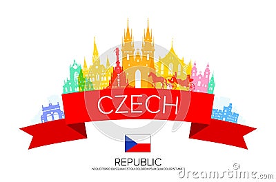 Prague, Czech Republic. Vector Illustration