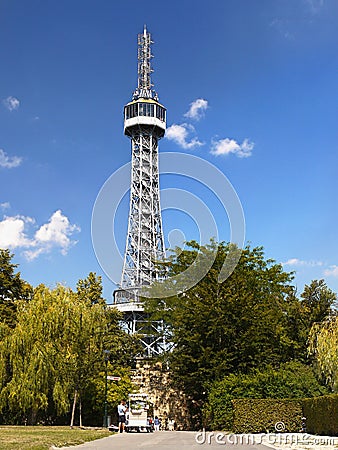 Prague, Eiffel Tower, Petrin Lookout Tower Editorial Stock Photo