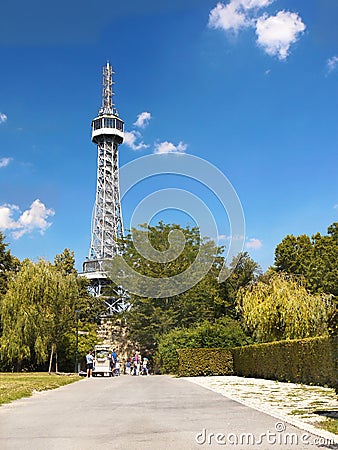 Prague, Eiffel Tower, Petrin Lookout Tower Editorial Stock Photo