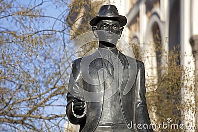 Prague-Franz Kafka sculpture Stock Photo