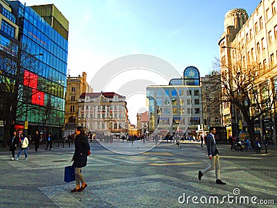 Prague full of people and tourists Editorial Stock Photo