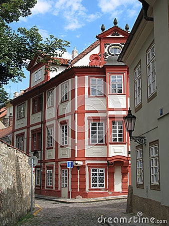 Prague houses Stock Photo