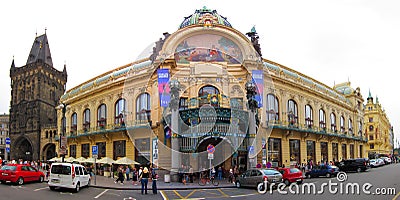 Prague Municipal House, Czech Republic Editorial Stock Photo