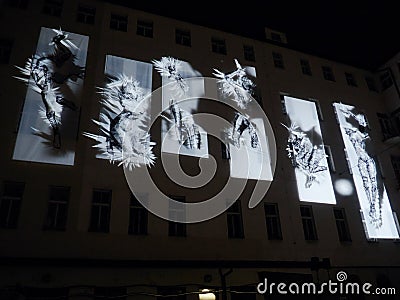 Second Litany by Boris Vitazek and Zuzana Sabova on Signal Festival Prague 2017 Editorial Stock Photo