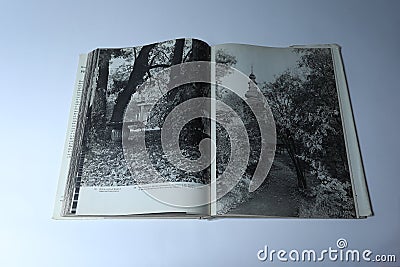 Prague in pictures book by Karel Plicka. Beautiful gardens Editorial Stock Photo