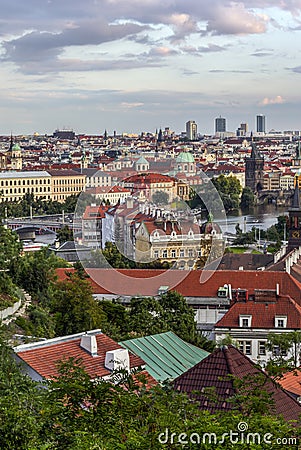 Prague roofs Stock Photo