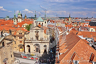 Prague roofs Stock Photo