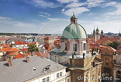 Prague roofs Stock Photo