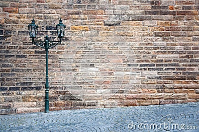 Prague street lantern Stock Photo