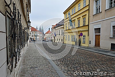 Prague Street View Editorial Stock Photo