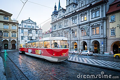 Prague street view Editorial Stock Photo