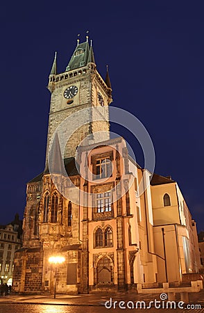 Prague Town Hall - Rathaus Stock Photo