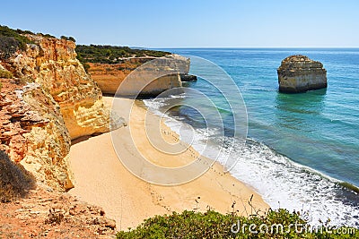 Praia da Malhada do Baraco, Lagoa, Algarve, Portugal. Wonderful beach next to Praia da Marinha Stock Photo