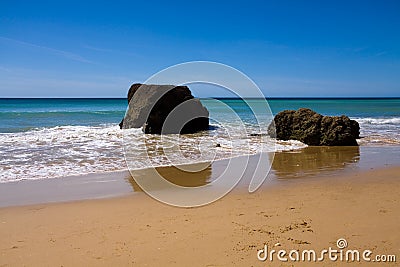 Praia da rocha beach,portugal-algarve Stock Photo