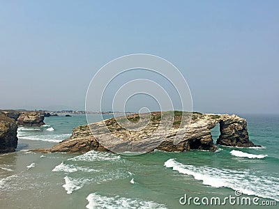 Praia das Catedrais Stock Photo