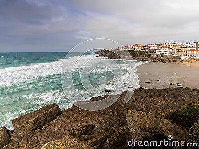 Praia das Macas in Portugal Stock Photo