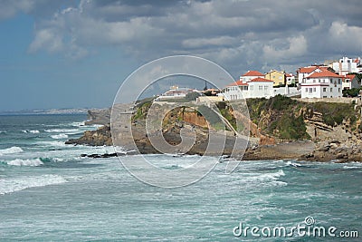 Praia das MaÃ§Ã£s Sintra Portugal Stock Photo