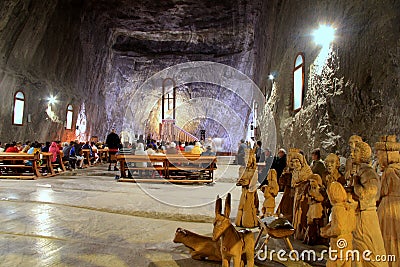 Praid salt mine from Transylvania Editorial Stock Photo