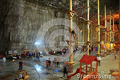 Praid salt mine from Transylvania Editorial Stock Photo