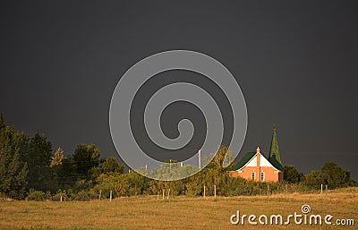 Prairie Barn Saskatchewan Stock Photo