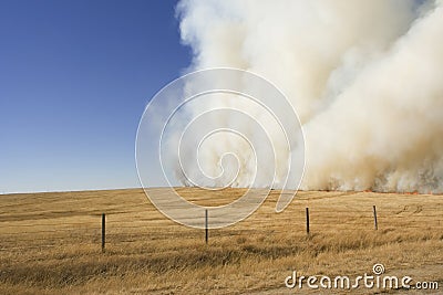 Prairie fire Stock Photo