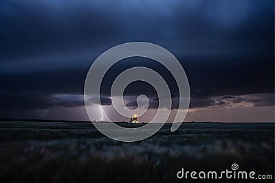 Prairie Storm Clouds Stock Photo