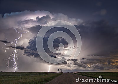 Prairie Storm Clouds Stock Photo