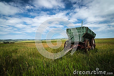 Prairie Wagon Stock Photo