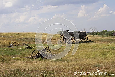 Prairie wagon Stock Photo