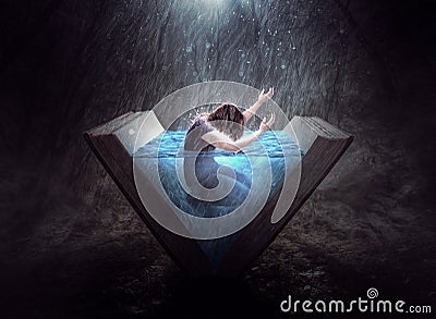 Praise in the rain Stock Photo