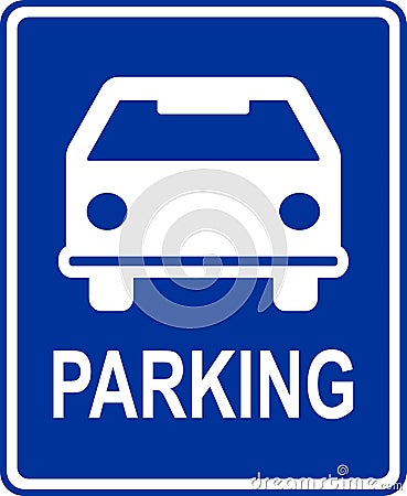 Car parking sign Vector Illustration