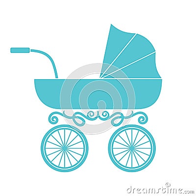 Pram - baby carriage Vector Illustration