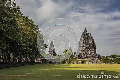 Prambanan temple national parks Stock Photo