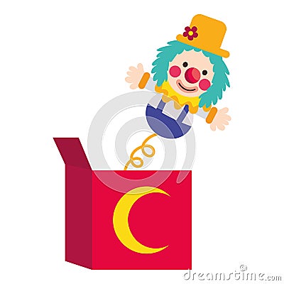 prank box fools day isolated Vector Illustration