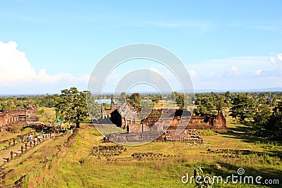 prasat wat phu champasak southern of laos one of two laos world heritage site Stock Photo