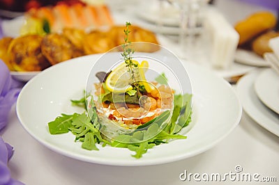 Prawn Cream Salad Stock Photo