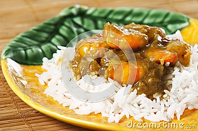 Prawn curry Stock Photo