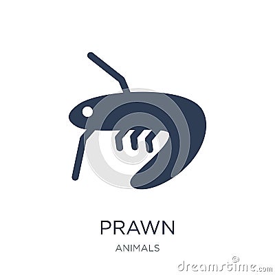 Prawn icon. Trendy flat vector Prawn icon on white background fr Vector Illustration