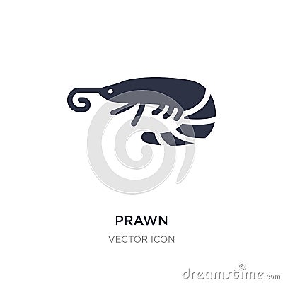 prawn icon on white background. Simple element illustration from Animals concept Vector Illustration