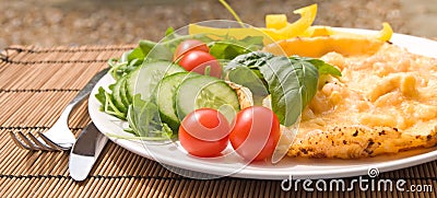 Prawn omlette Stock Photo