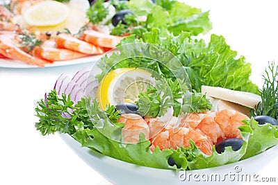 Prawn Salad Stock Photo