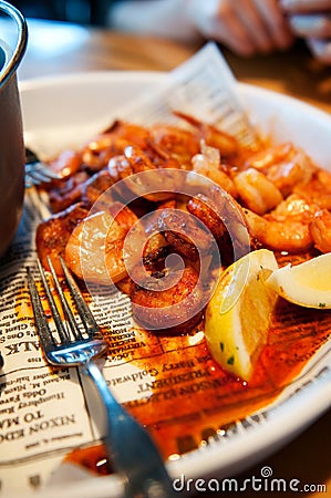 Prawn in Spice Source Stock Photo