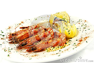 Prawn Starter Stock Photo