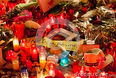 Pray for Barcelona 14 Editorial Stock Photo