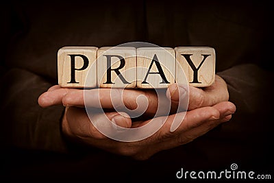 Pray Stock Photo