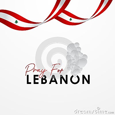 Pray For Lebanon Vector Design Illustration For Accident Moment Vector Illustration