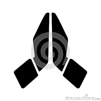 Pray, namaste icon Vector Illustration