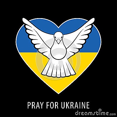 Pray for peace Ukraine. No War. Ukraine Stop War. Vector illustration Vector Illustration