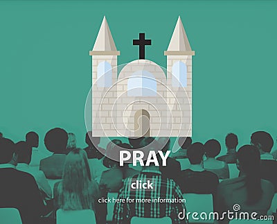 Pray Prayer Religion Spiritual Confession Faith Concept Stock Photo